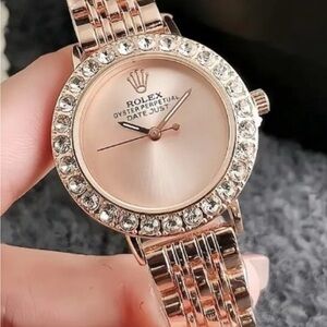 Women's Rose Gold Watch with Crystal Accents